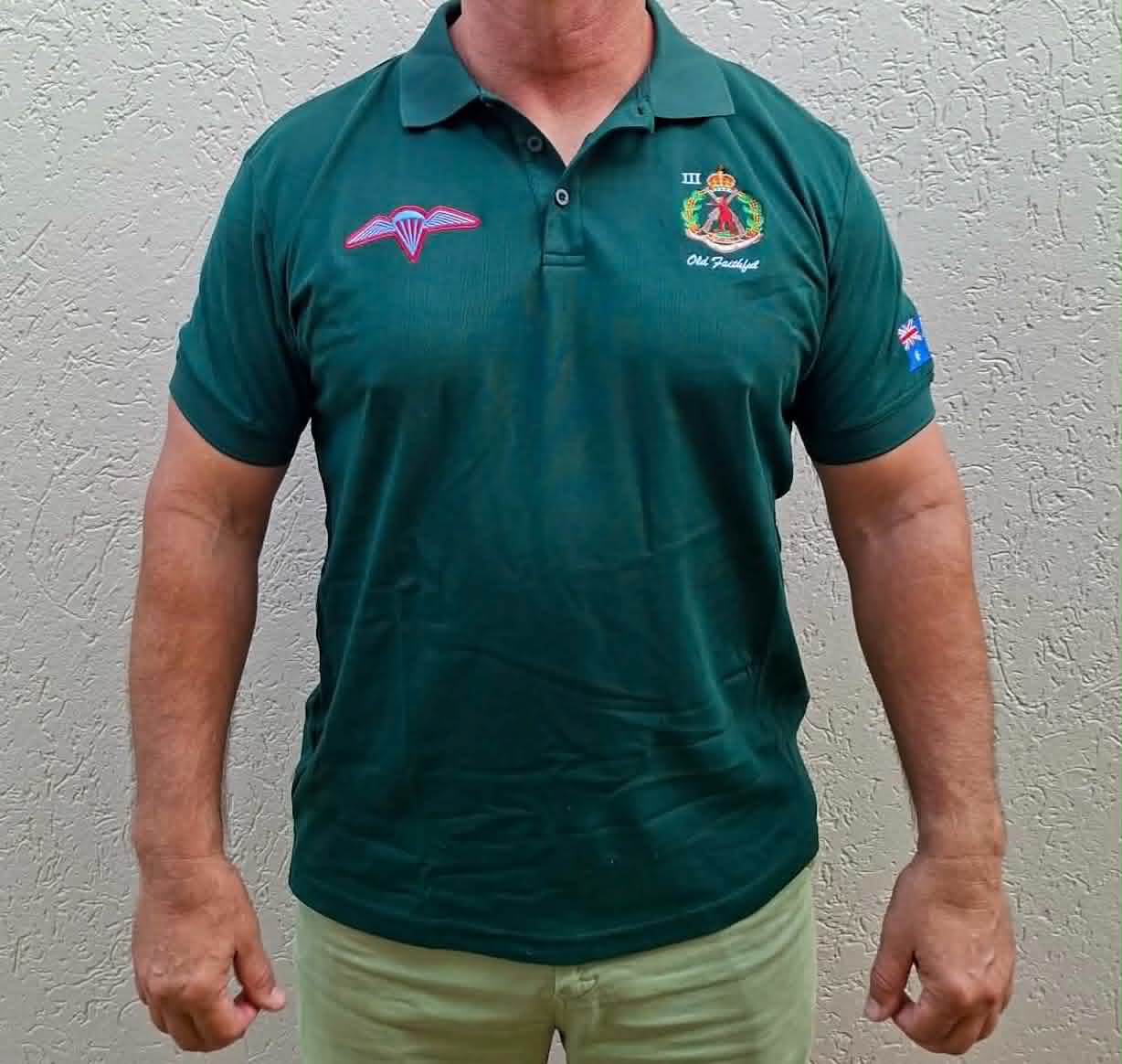 *New - Cotton Polo Shirt - Green